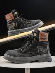 Men’s High-Top Denim Boots by Snagg A Shoes