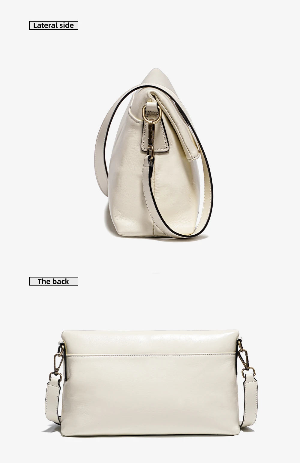 Vintage Genuine Leather Crossbody Handbag – Large Capacity Designer Shoulder Bag for Women, All Seasons
