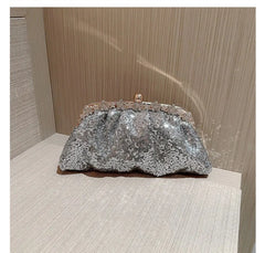 Luxy Moon Dark Blue Sequin Evening Clutch