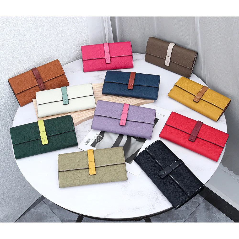 Luxury Genuine Leather Long Wallet