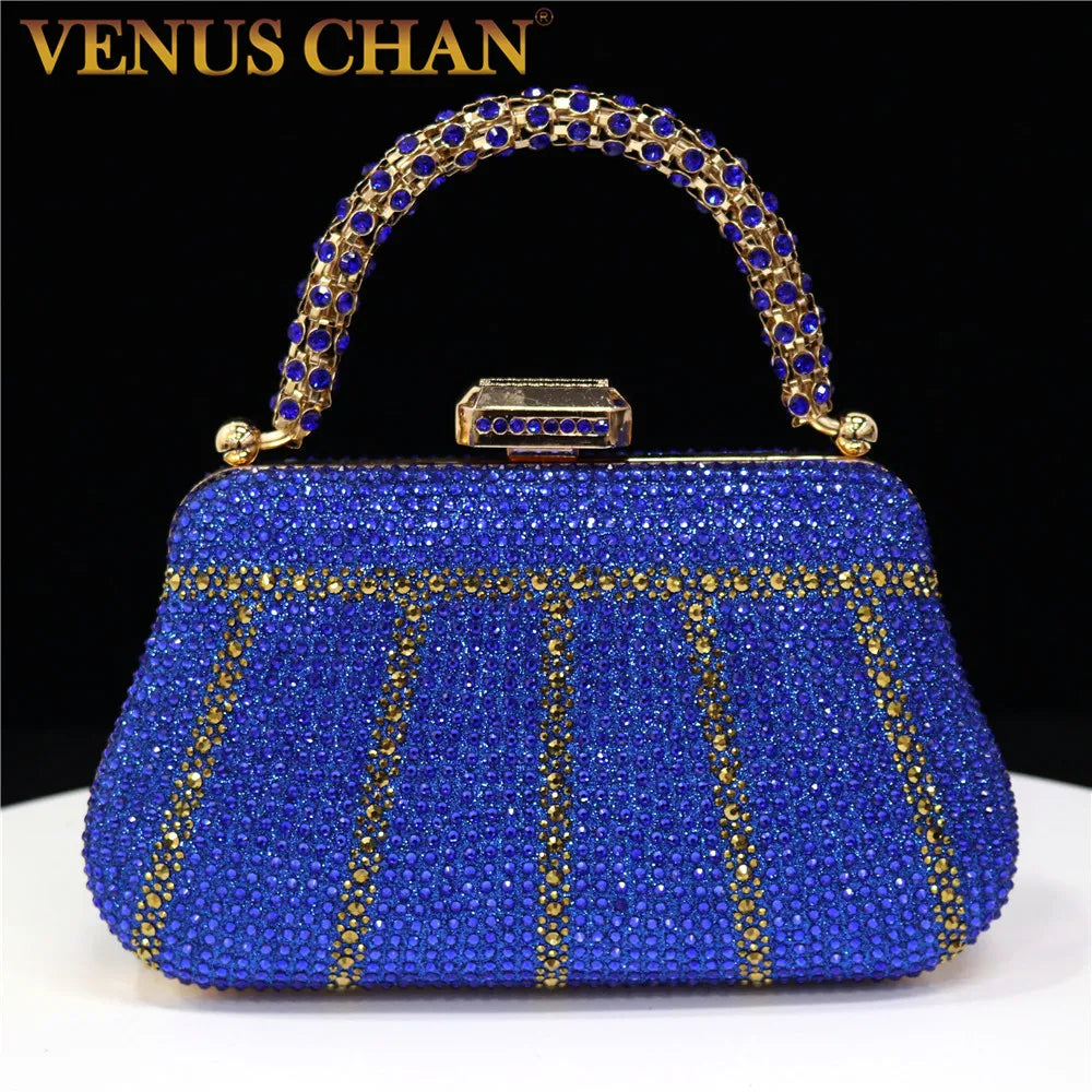 Exquisite Rhinestone Handle Evening Bag