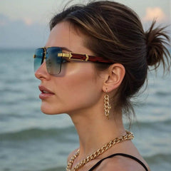 2025 Rimless Square Sunglasses - SnaggIt