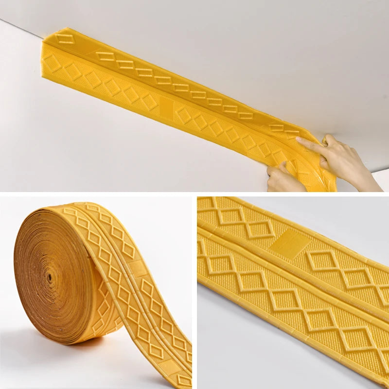 9.2M Self-Adhesive 3D Diamond Wall Skirting Border by Snagg A Wallpaper