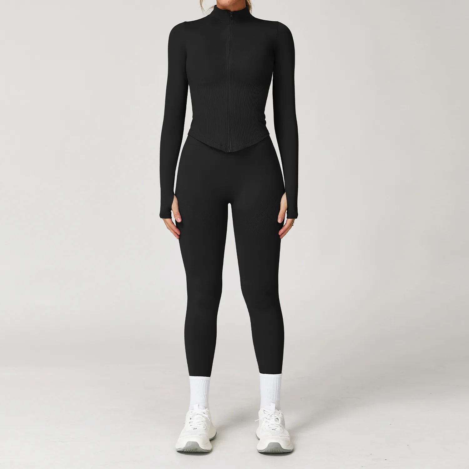 Women's 2/3/4-Piece Seamless Yoga Set | Long Sleeve Tracksuit Sports Bra Gym Leggings Activewear