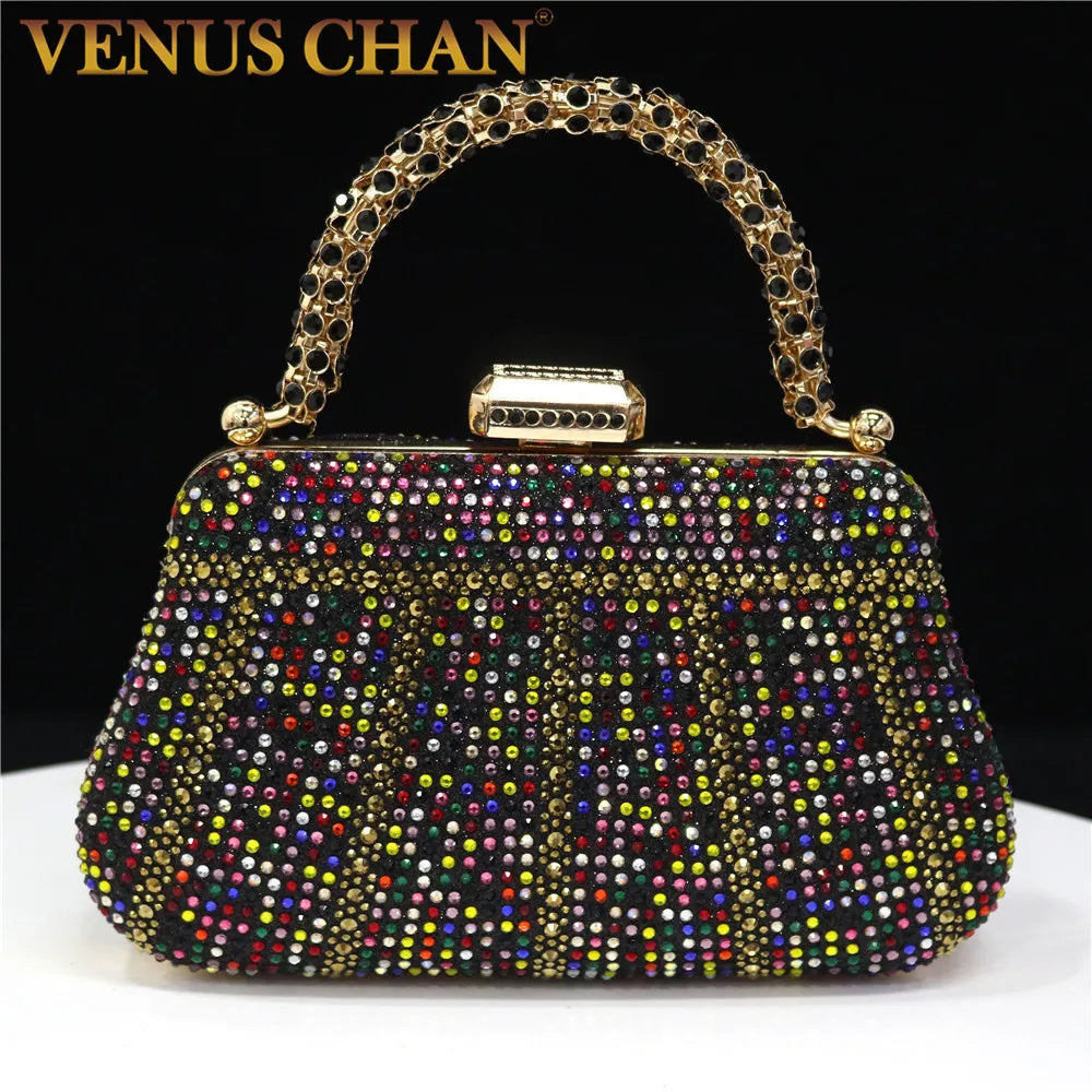 Exquisite Rhinestone Handle Evening Bag
