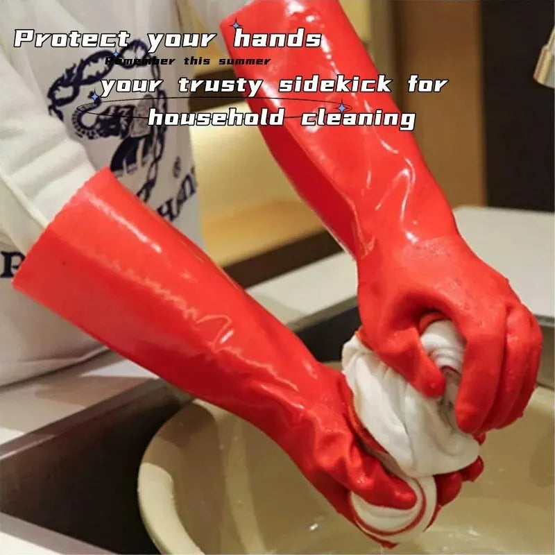 16 Inch PVC Cleaning Gloves Oil & Chemical Resistant by Snagg A Gloves