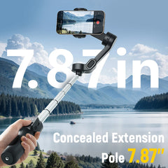 Handheld Anti-shake Gimbal Stabilizer Travel Extended Selfie Stick by Snagg A Tripod