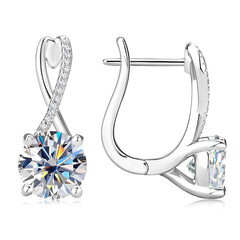 4CT Pink Moissanite Earrings