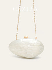 Shell-Shaped Acrylic Evening Clutch