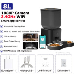 8L Automatic Cat & Dog Feeder with 1080p Camera - SnaggIt