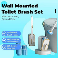 Wall Mounted Toilet Brush Set – Disposable Head System by Snagg A Toilet Brush