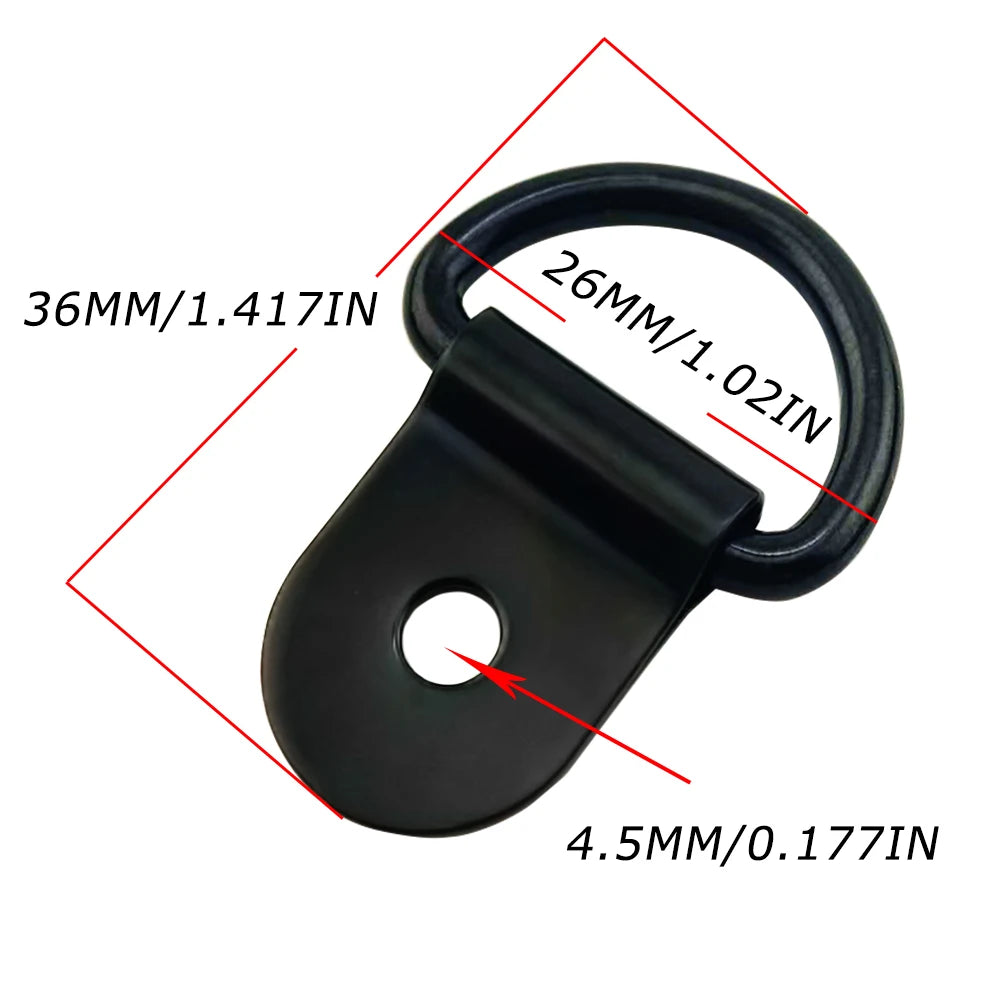 D-Shaped Anchor Rings & Hooks | Iron Cargo Tie Suspension Rings for Truck Trailer RV Ship 1–50pcs
