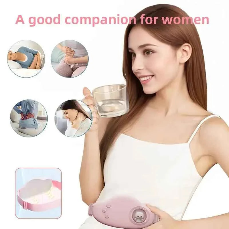 Waist Heating Massager Belt – Abdominal Warm Therapy for Menstrual Pain & Fatigue Relief