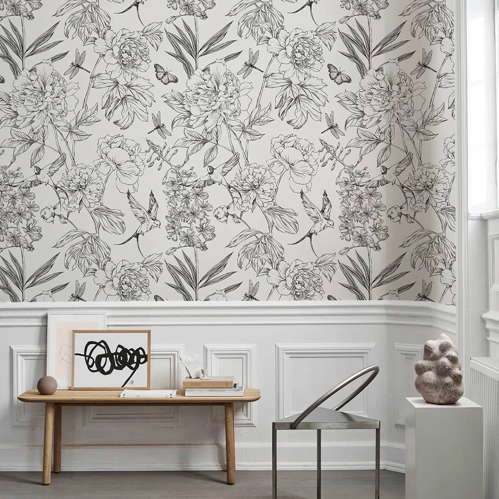 Floral Modern Waterproof Wallpaper by Snagg A Wallpaper