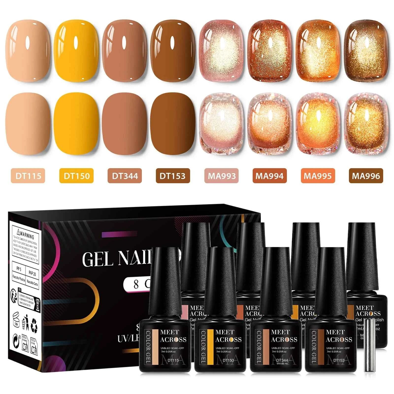 Professional 9 Piece Autumn Magnetic Purple Gel Collection – HEMA & TPO Free Reflective Nail Art System