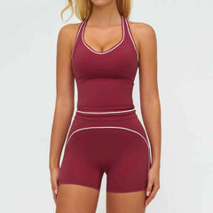 Women's 2-Piece Fitness Suit | Sports Bra & High Waist Leggings Yoga Gym Tracksuit Activewear