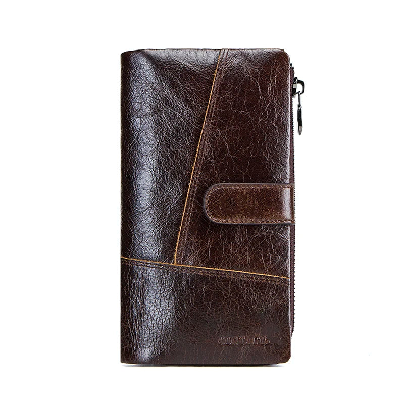Genuine Leather Long Clutch Wallet