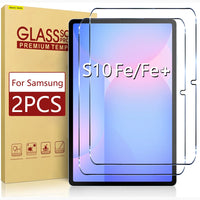 2 Pack 9H Tempered Glass Screen Protector for Samsung Galaxy Tab S10 FE / FE+ Plus (2025)