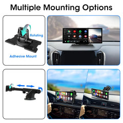 10.26" 4K Dash Cam And Rearview Mirror Car Video Player with Wireless CarPlay by Snagg A Car DVR