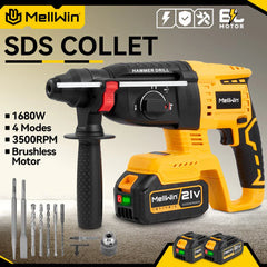 MELLWIN 26mm 1680W Brushless Rotary Hammer Drill