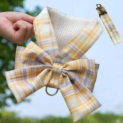 Adjustable Bow Tie Dog Harness & Leash Set - SnaggIt