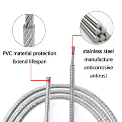 304 Stainless Steel Wire Rope | PVC Transparent Coated Cable 1–6mm for Clotheslines Guardrails 5–100M