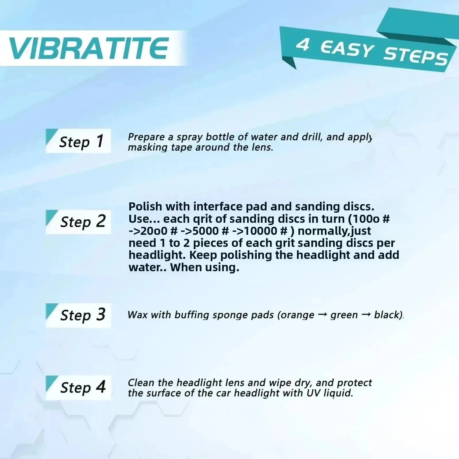 3" Car Headlight Restoration Kit – 26/37pcs Polishing Pads with Drill Backing Pad by Snagg A Restoration Kit