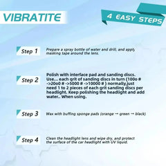 3" Car Headlight Restoration Kit – 26/37pcs Polishing Pads with Drill Backing Pad by Snagg A Restoration Kit