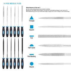 13-Piece Multi-Purpose Diamond & Steel Needle File Set - SnaggIt