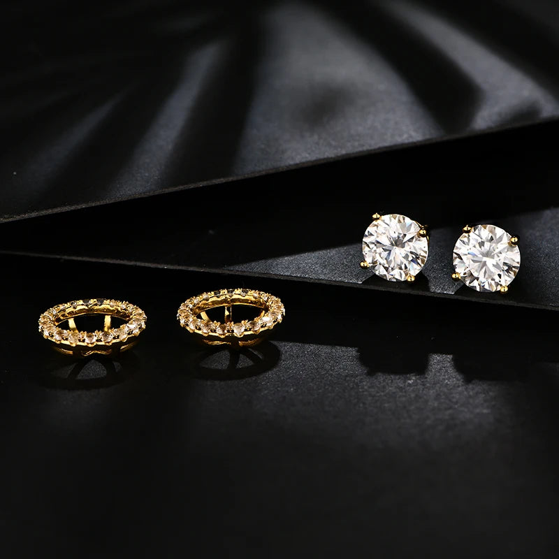 1.0CT Moissanite Stud Earrings