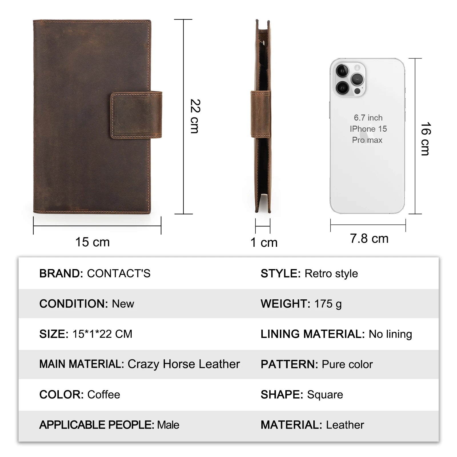 Genuine Leather Family Passport Clutch Wallet by Snagg It Wallet