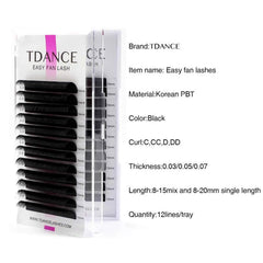 Professional 10 Piece Self-Fanning Eyelash Set – Rapid Blooming Extension Kit