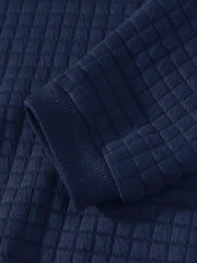 Men’s Jacquard Check Pullover | Autumn/Spring Crew Neck Knitted Sweater