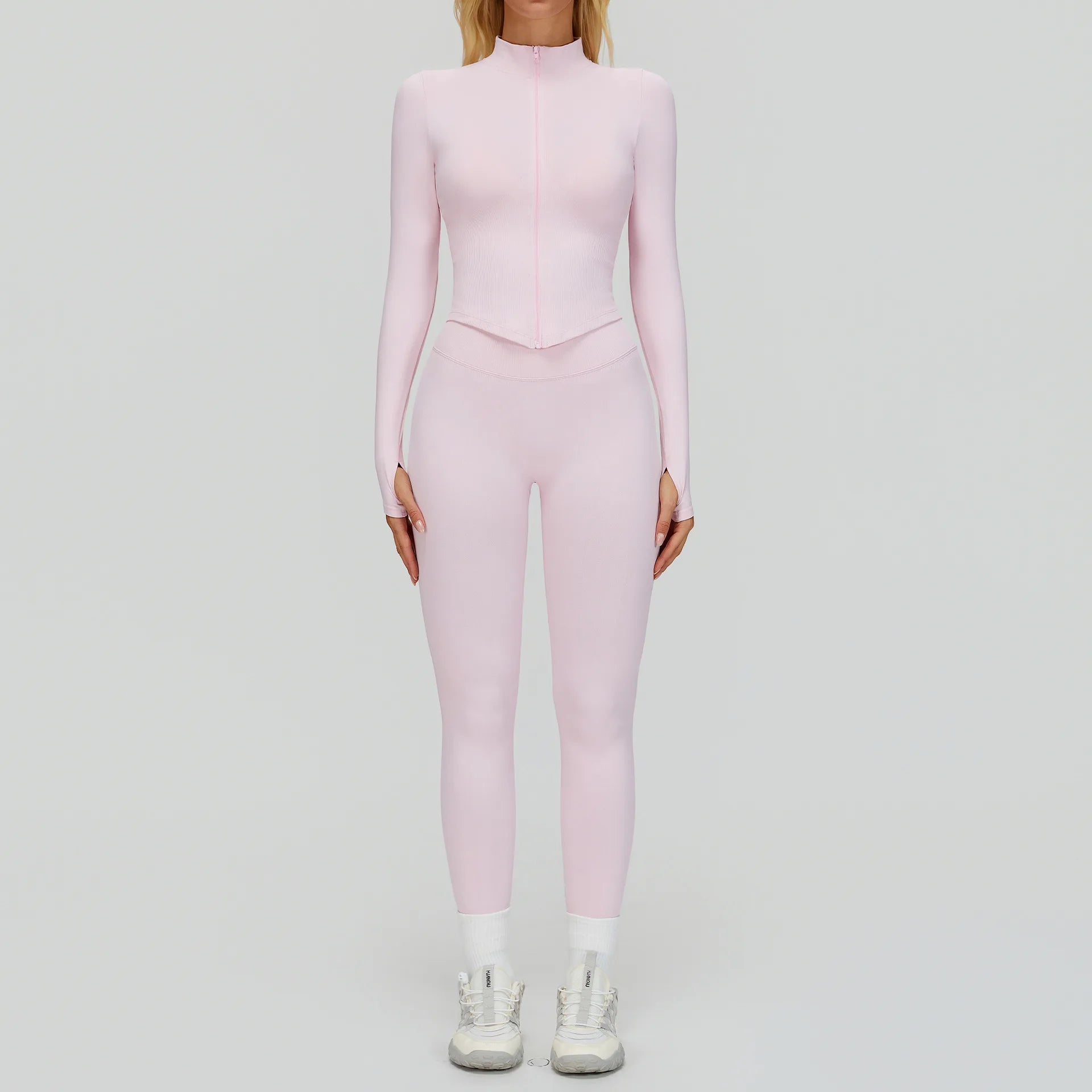 Women's 2/3-Piece Seamless Yoga Set | Gym Workout Suit Fitness Bra Crop Top Long Sleeve Leggings