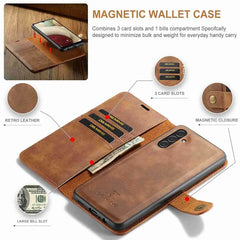 Detachable Magnetic Leather Wallet Case for Samsung Galaxy A Series by Snagg A Wallet Case