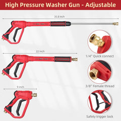 4000 PSI Spray Gun with Nozzles & Foam Lance Kit by Snagg A Foam Cannon