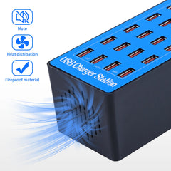 100W GaN 20-Port USB-C Multi-Device Charging Station | Phone Watch Tablet Pad A5+