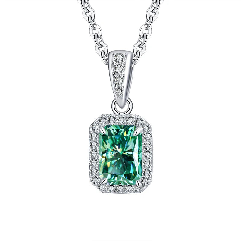 5×7MM Moissanite Pendant Necklace
