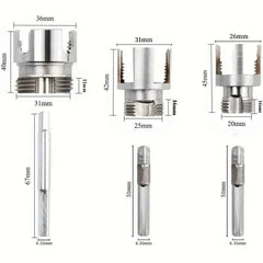3 Pcs Heavy Duty Pipe Threading Tool Kit | Internal & External Threads for 1/2", 3/4" & 1" Pipes