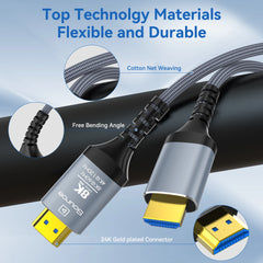 8K HDMI 2.1 Fiber Optic Cable – Supports 8K@60Hz & 4K@120Hz by Snagg An HDMI Cable
