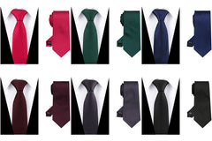 6 Pieces Classic Men’s Tie Set - Woven Jacquard Neckties for Business & Formal Events