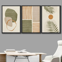 Set of 3 Abstract Tropical Canvas Prints by Snagg A Print