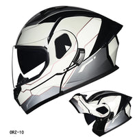 Dual Lens Flip-Up Full Face Motorcycle Helmet by Snagg A Motorcycle Helmet