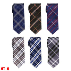 6 Pieces Classic Men’s Tie Set - Woven Jacquard Neckties for Business & Formal Events
