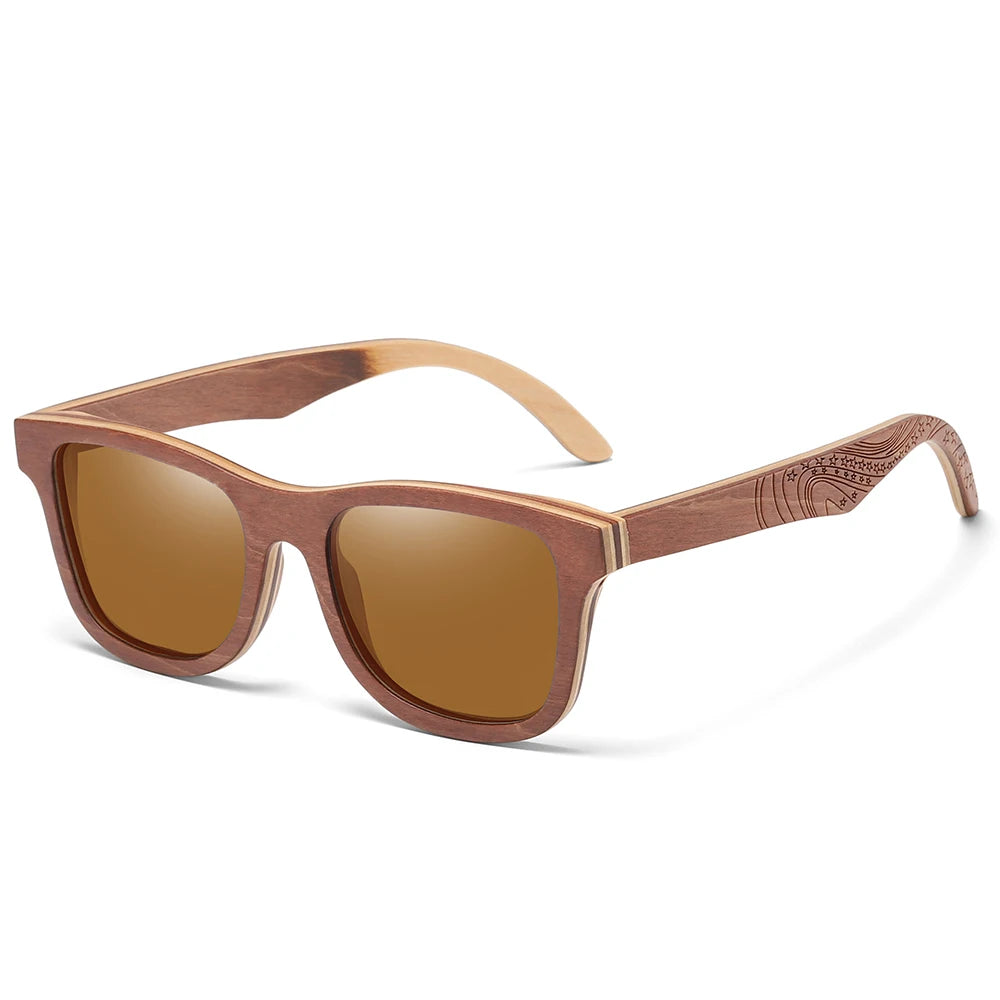 Natural Bamboo & Wooden Pilot Sunglasses