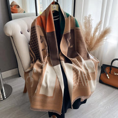 Luxury Horse Print Cashmere Feel Scarf For Women - Others In Fashion