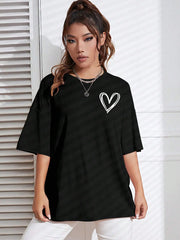 Simple Love Print Womans Streetwear T-Shirt