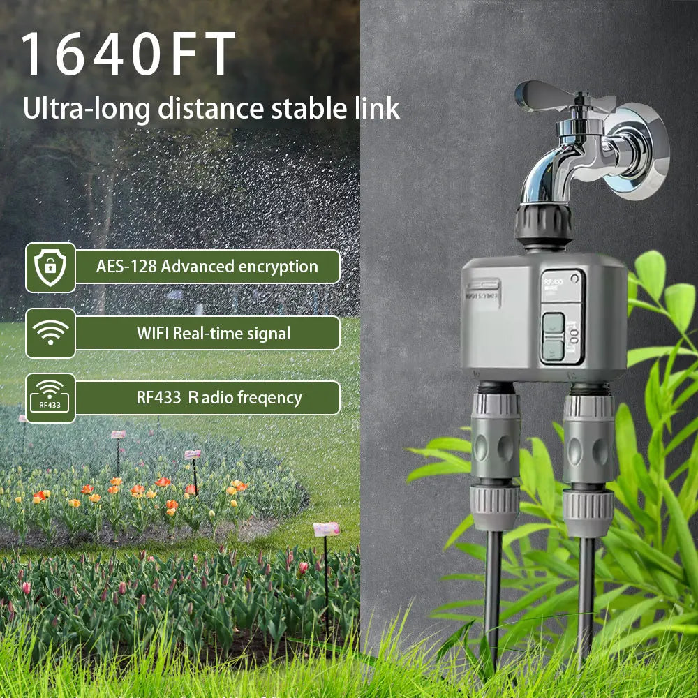 Smart WiFi + RF433 2-Way Garden Water Timer