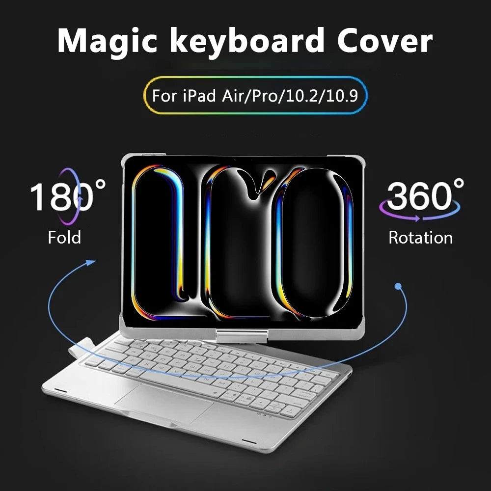Magic Keyboard Case For iPad Air 11 13 2024 Pro 11 12.9 iPad 10.2 7/8/9th 10th Generation iPad Air 4 5 6 by Snagg A Wireless Keyboard