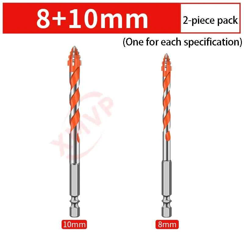 Four Edge Serrated Eccentric Drill Bit Set & High Hardness Multi Material Dry Drilling Bits